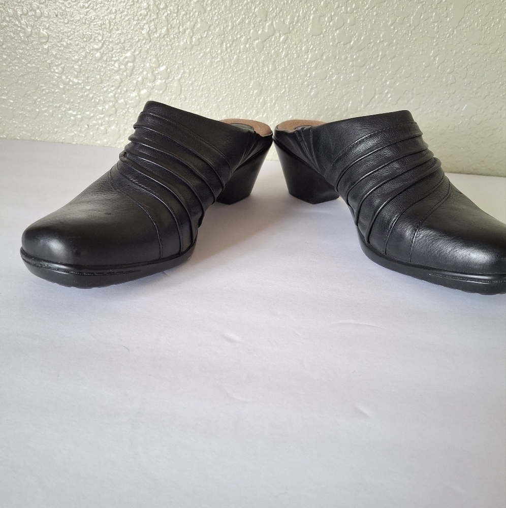 Leather Mule Michelle D Steffen Slip on Heel 7 - Picture 4 of 9